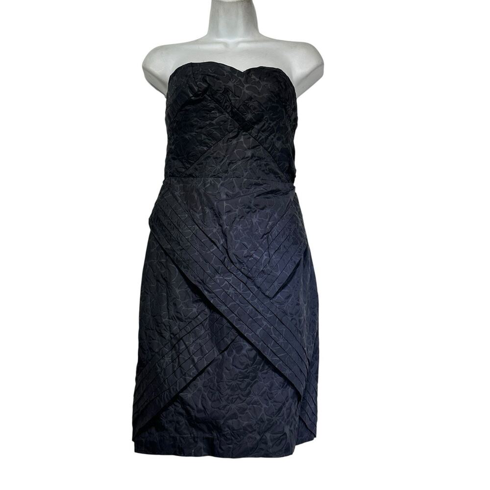 Jean Paul Gaultier for Target Strapless Black Gray Floral Body con Dress Size 7